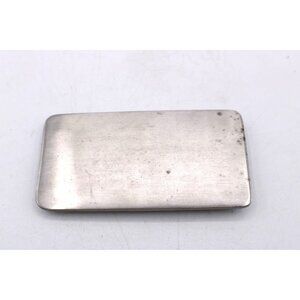 Customizable Metal Belt Buckle Blank DIY Engraving Stones Design Silver 4x2"